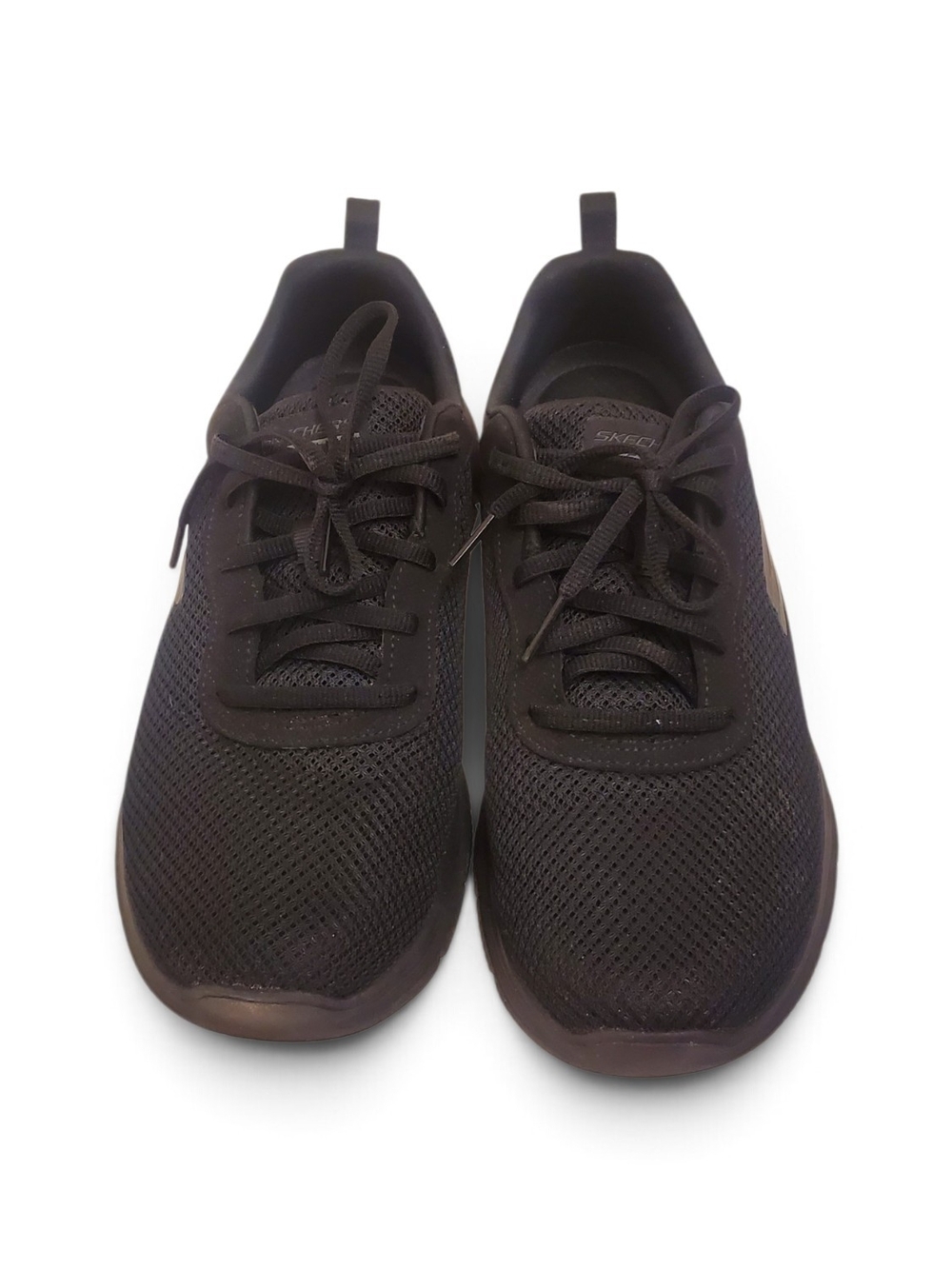 Skechers Women's Black Mesh Lace-Up Sneakers